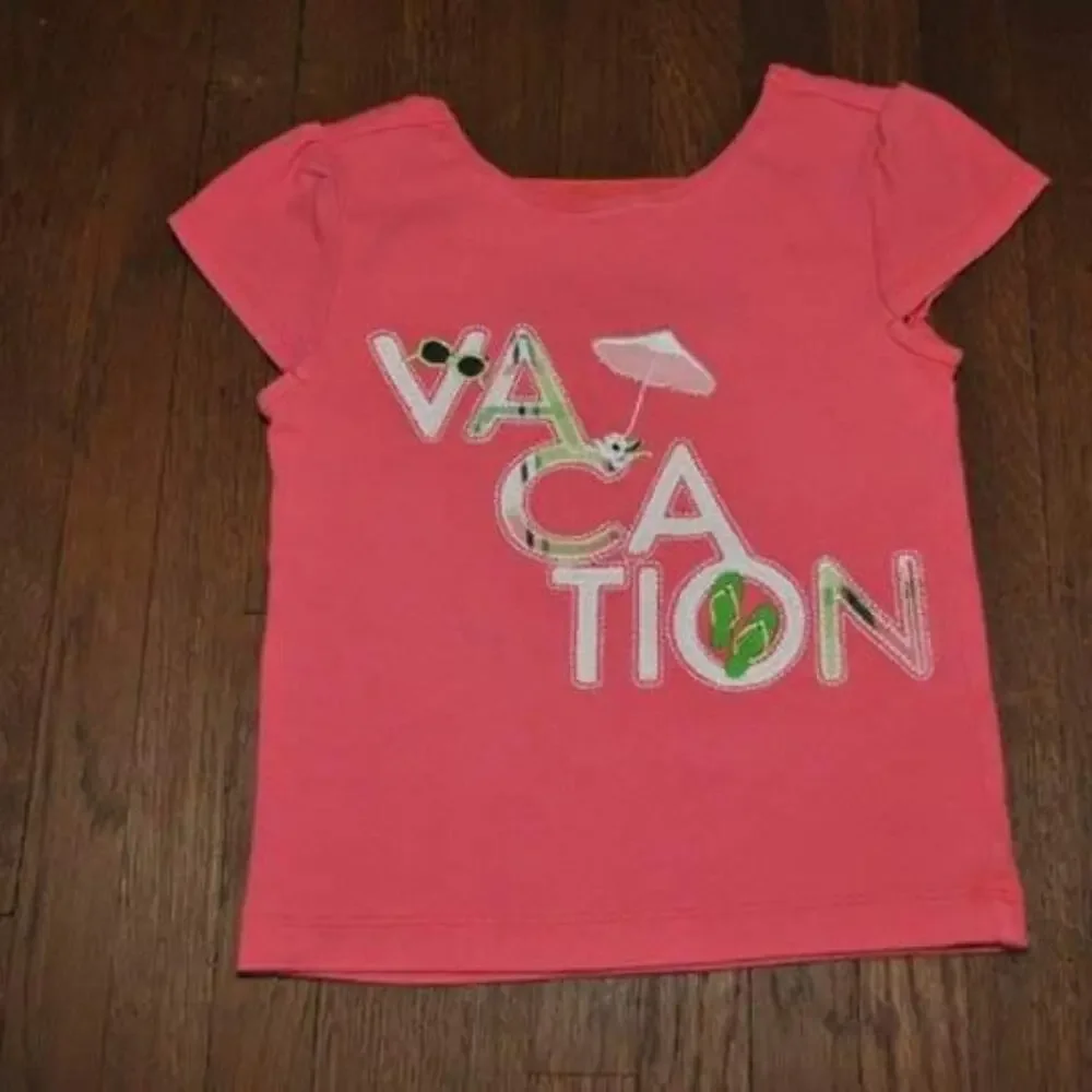 Gymboree Palm Beach Paradise Vacation Pink Green Top Size 4
